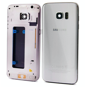 Samsung Galaxy (G930) S7 Dolu Kasa Kapak-Silver (Gri)